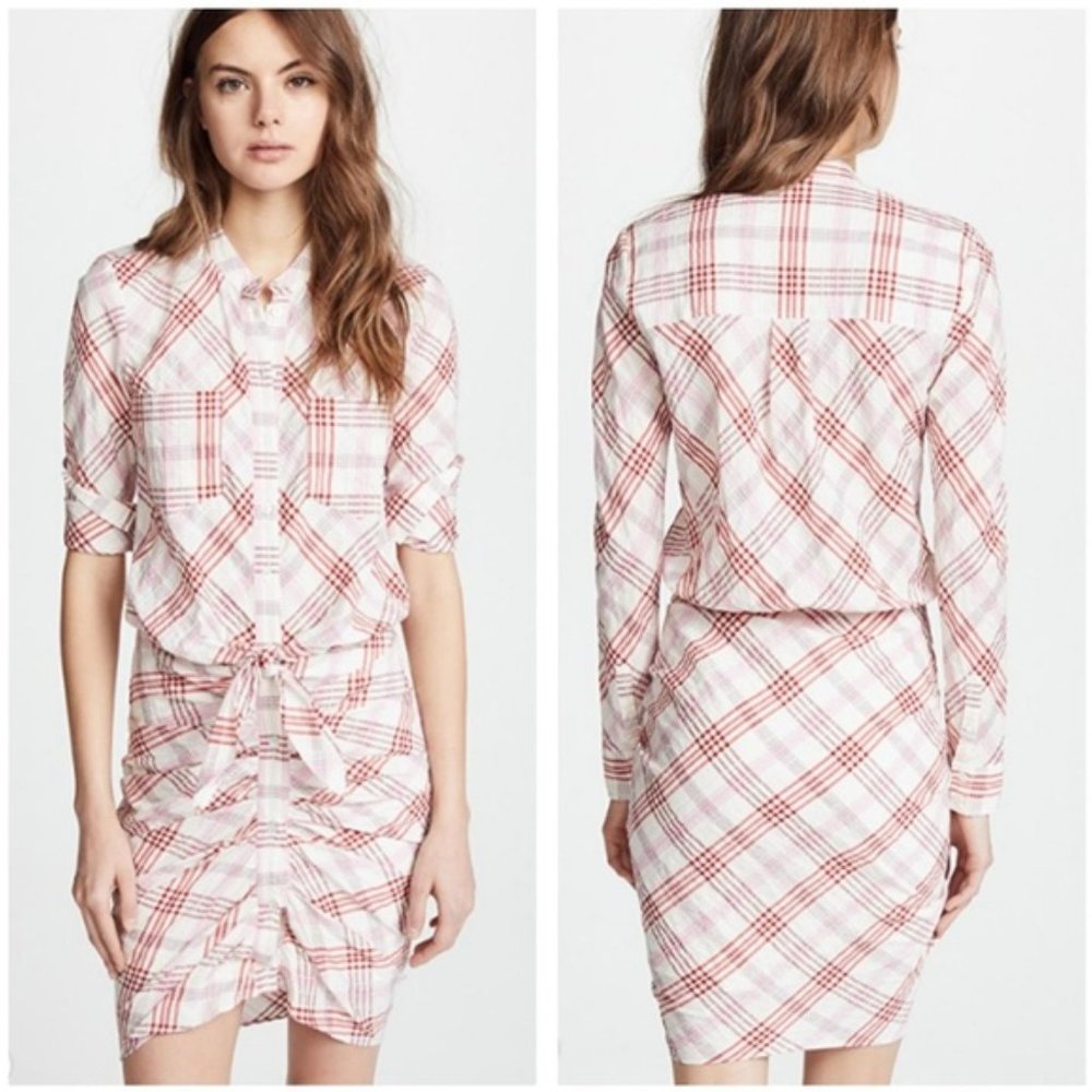 NWT Veronica Beard Della Plaid Button Front 10